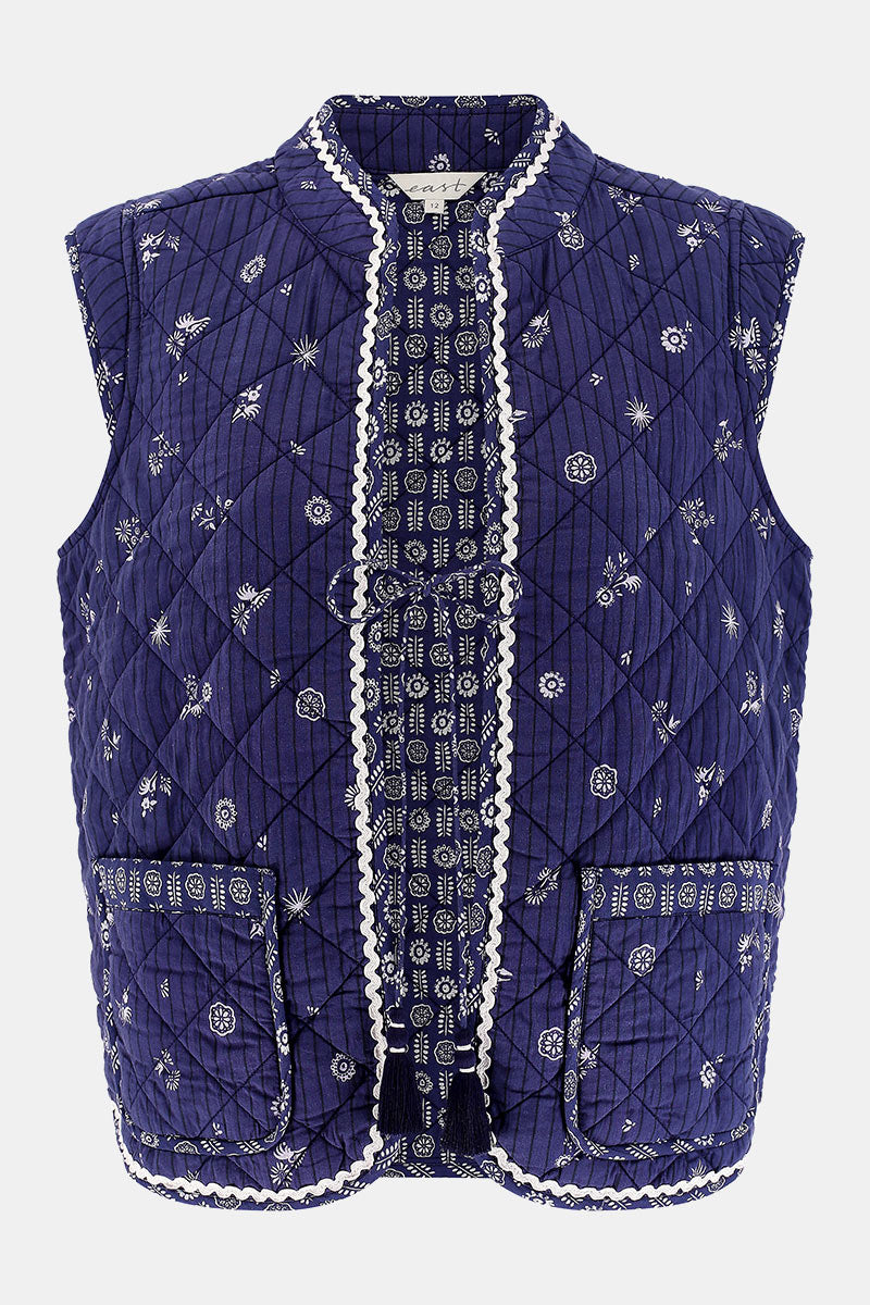 Sumitra Navy Gilet