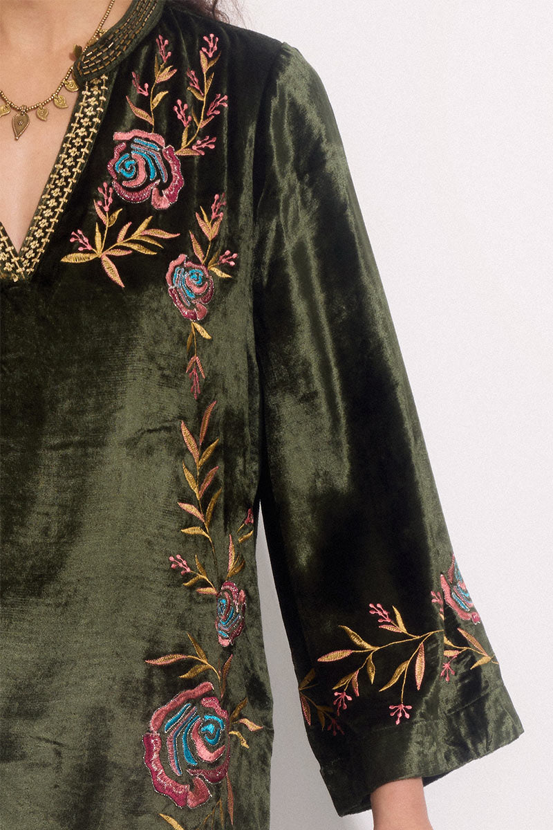 Talia Floral Embroidered Dress