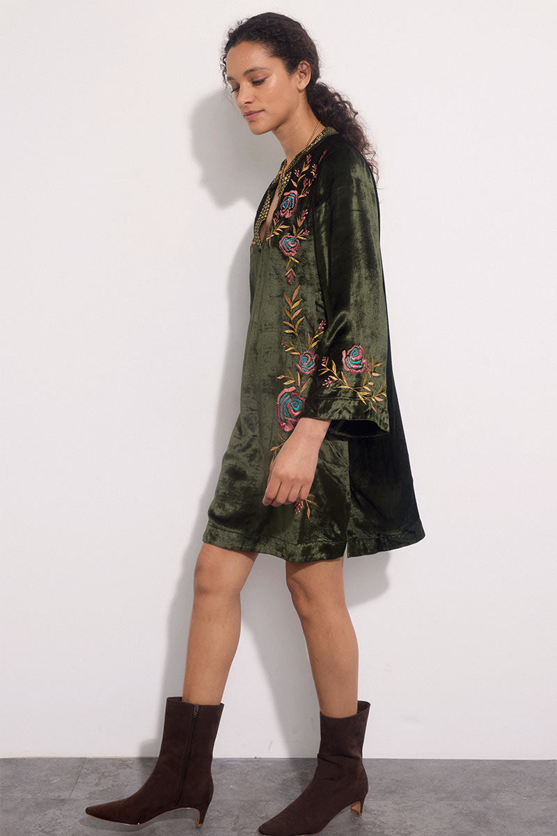 Talia Floral Embroidered Dress