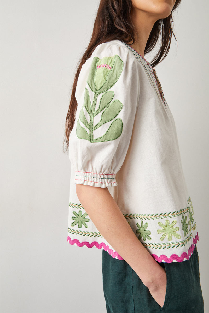 Valeria Embroidered Top