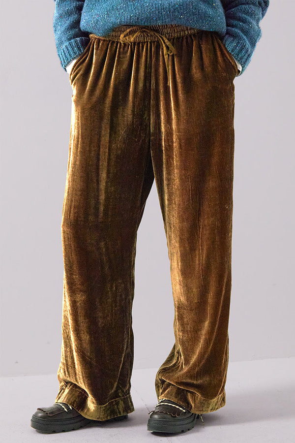 Rumi Velvet Straight Leg Trousers