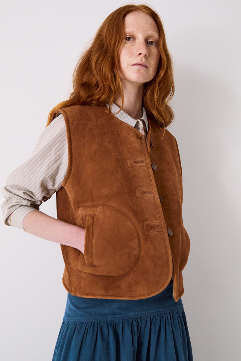 Zohra Suede Reversible Vest