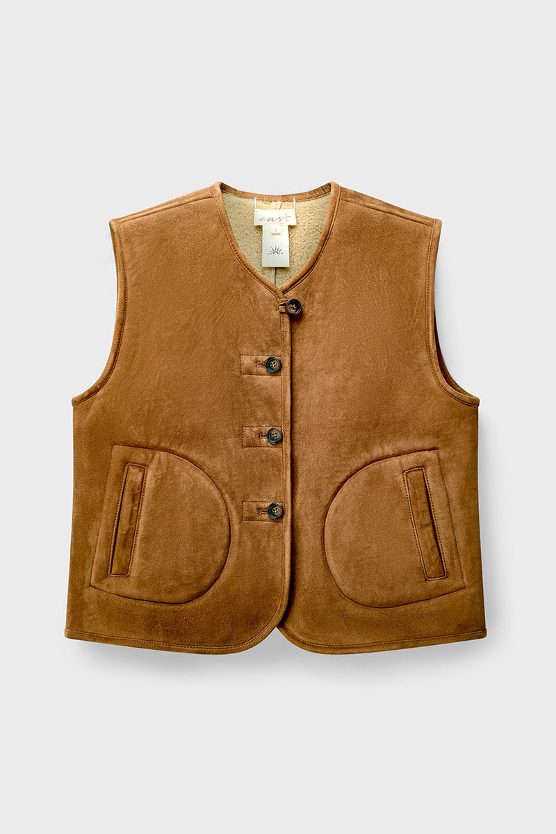 Zohra Suede Reversible Vest