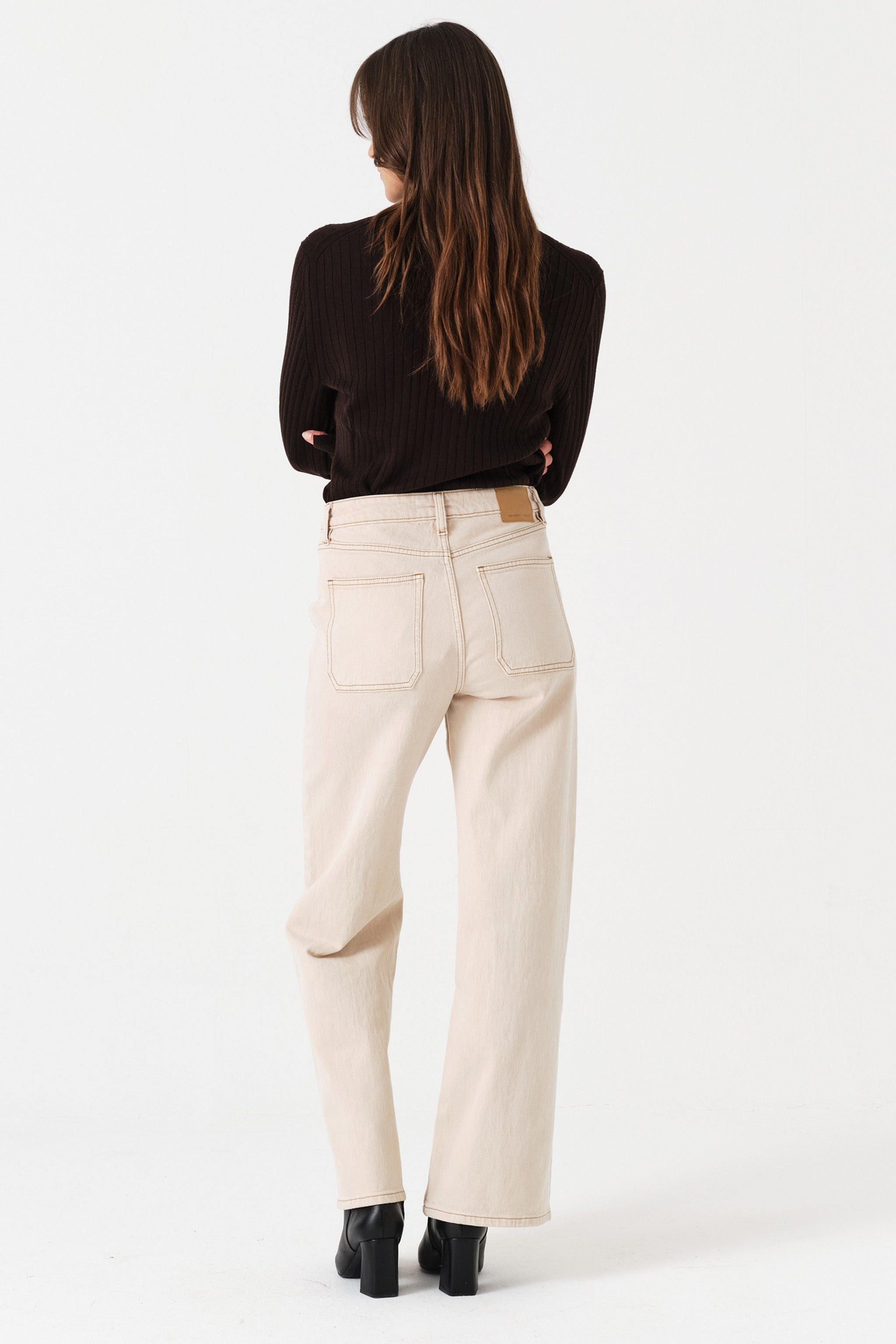 Eden Wide Leg Jean in Pebble - seventy + mochi