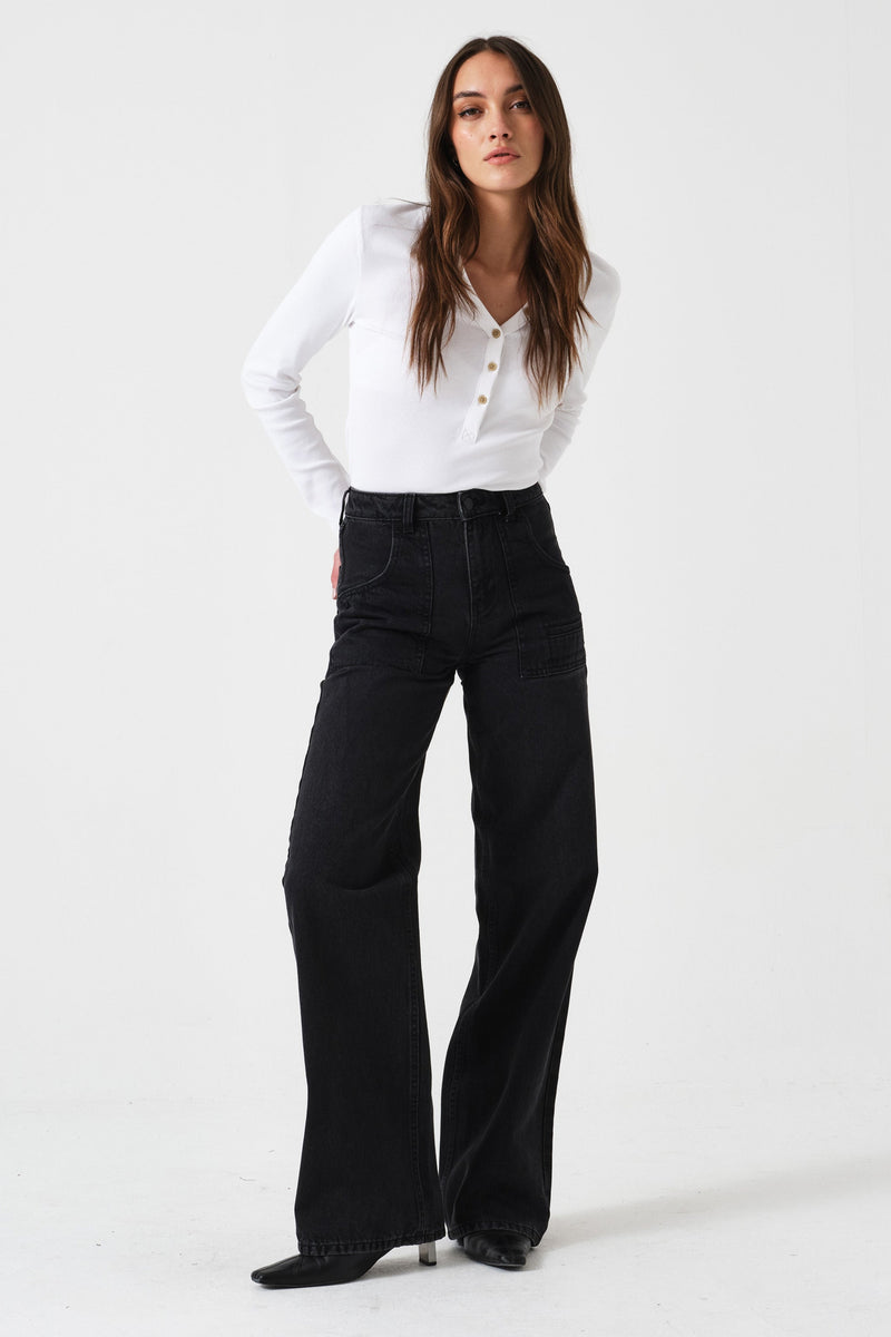 Eden Wide Leg Jean in Fairbanks
