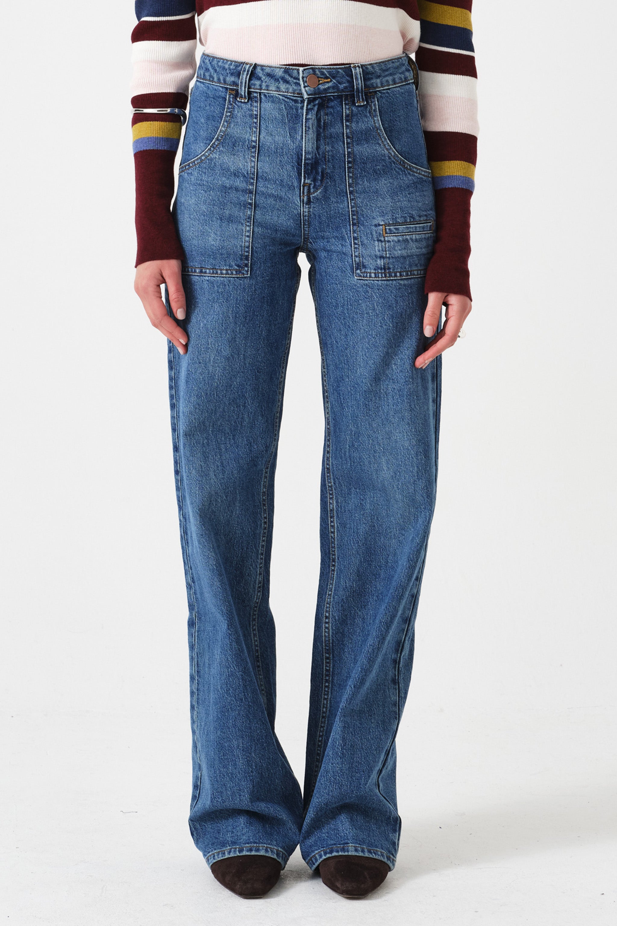 Eden Wide Leg Jean in Pasadena