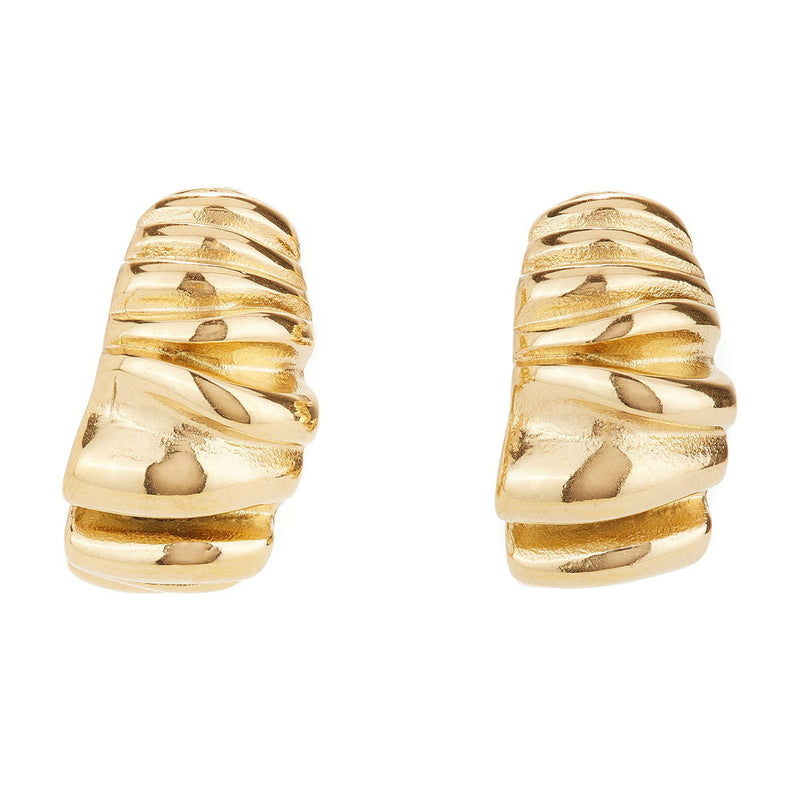 Scrunched Gold Earrings