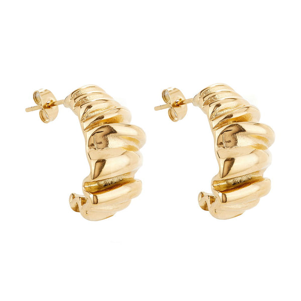 Scrunched Gold Earrings