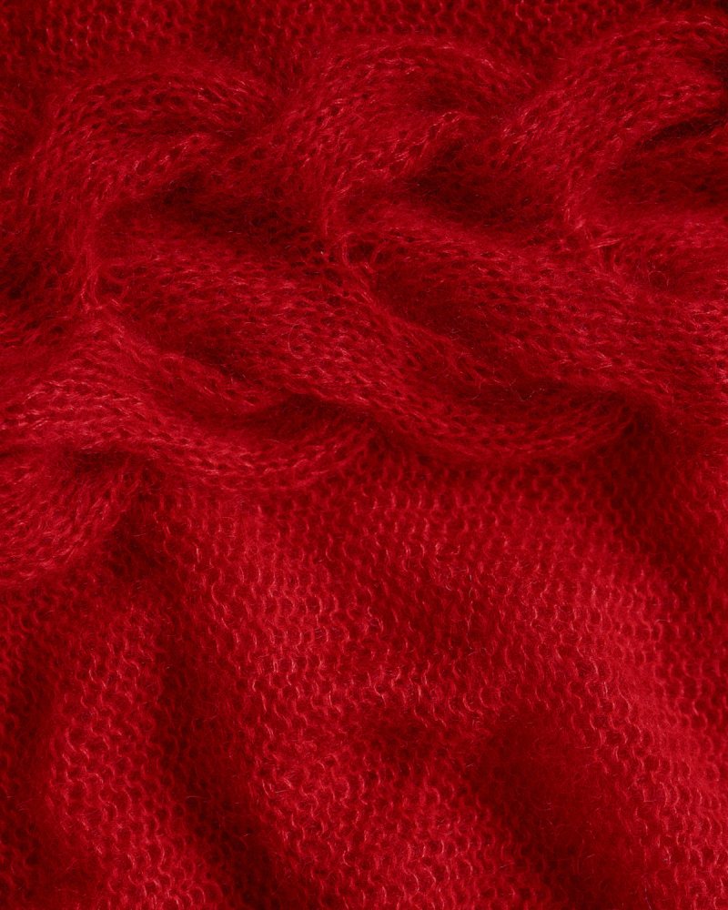 Jūra: Poppy Red Silk & Mohair Sweater