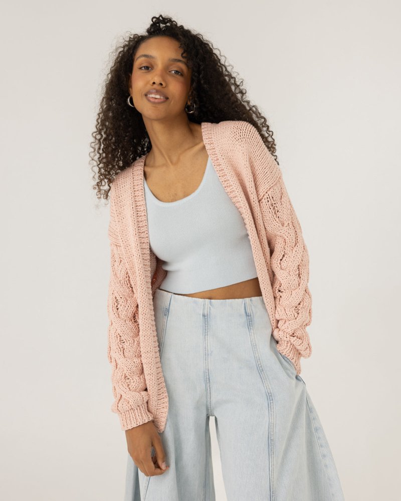 Kovas: Dusty Pink Cotton Cardigan