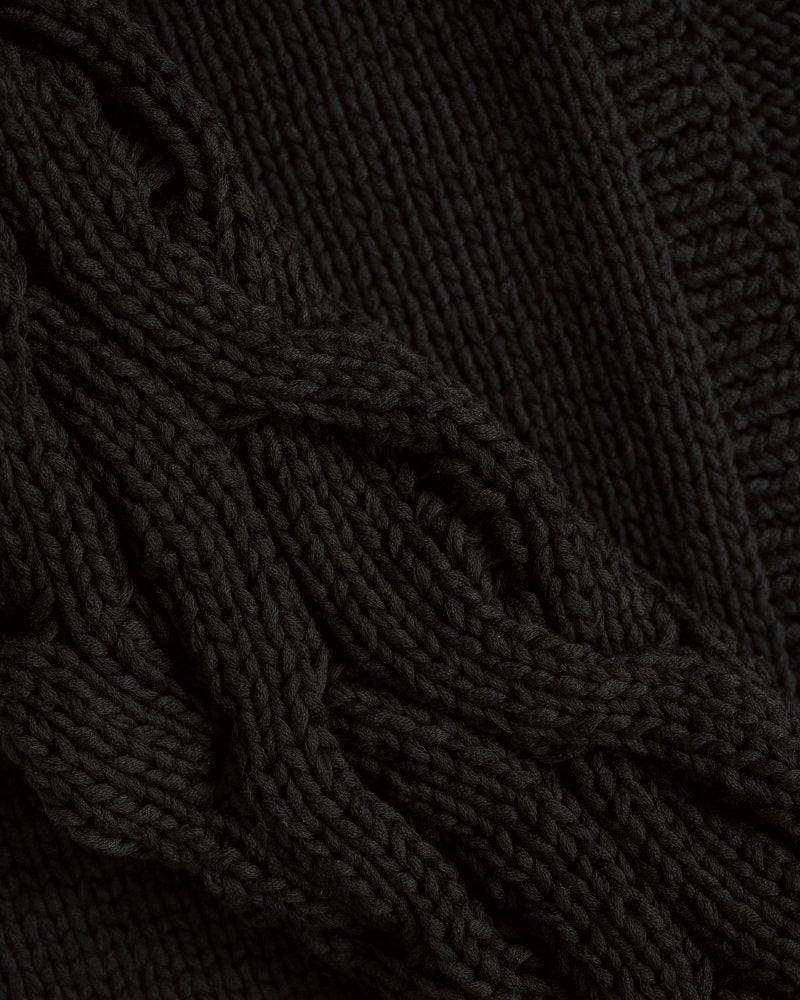 Kovas: Raven Black Cotton Cardigan