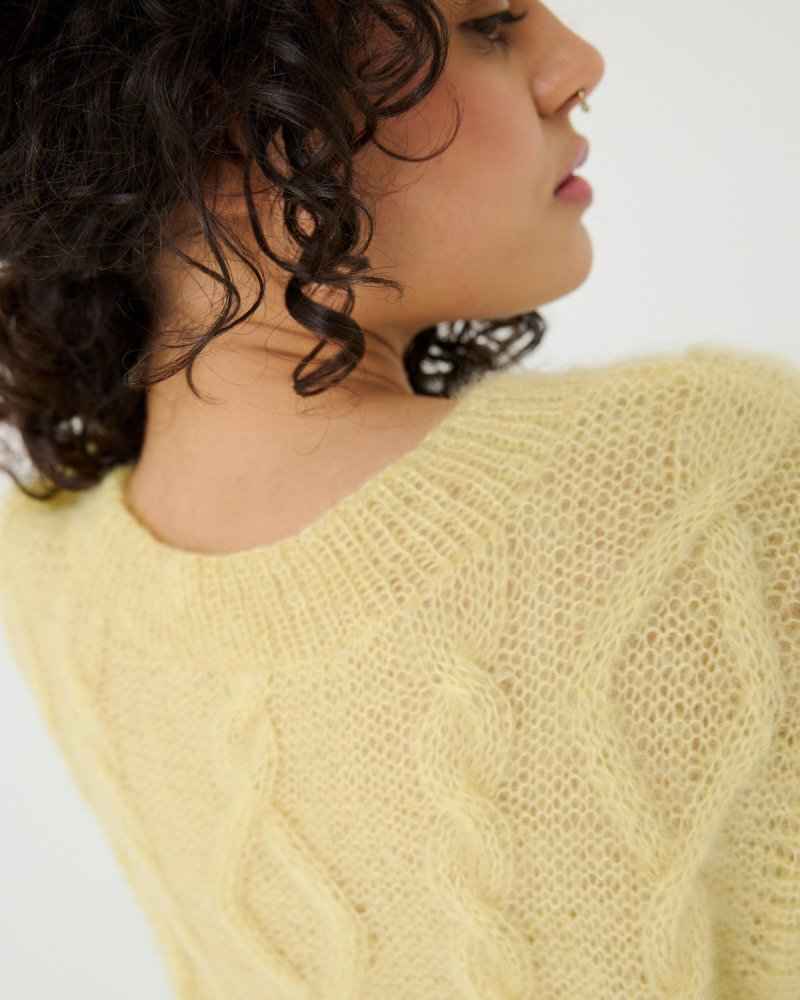 Laimė: Butter Yellow Silk & Mohair Vest