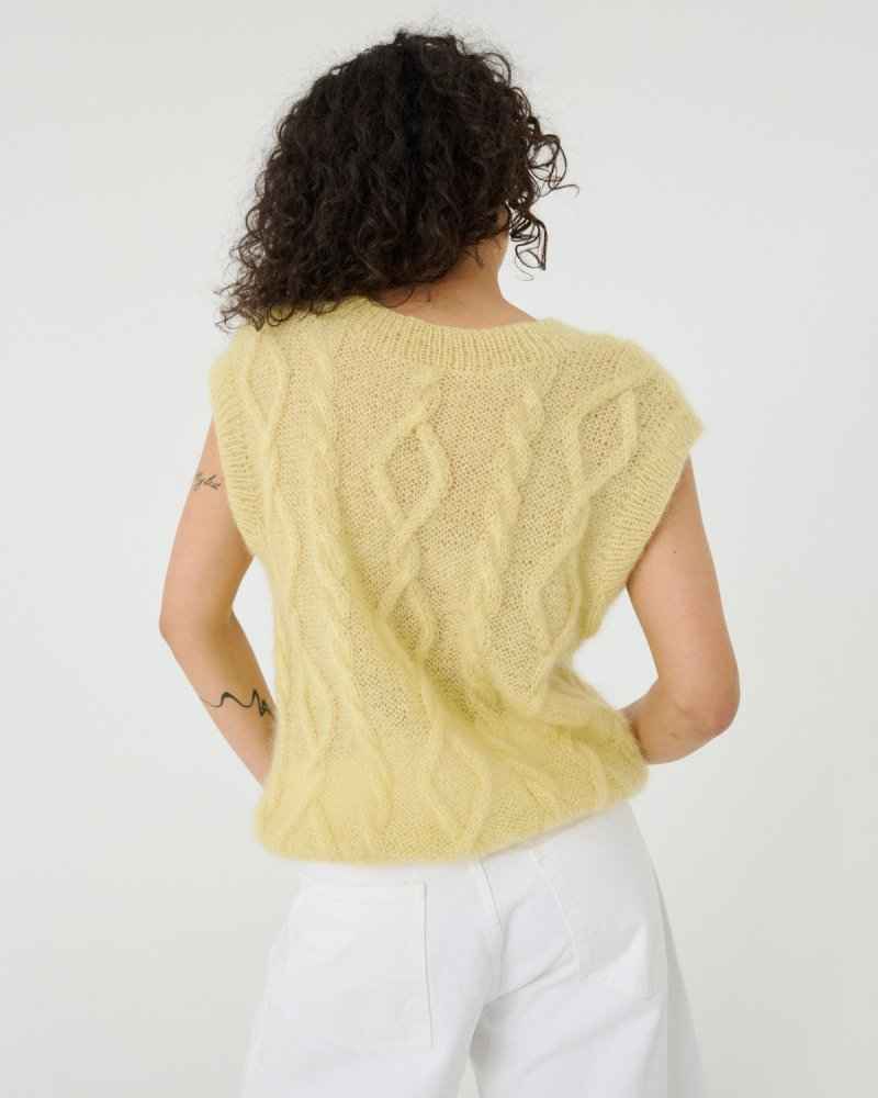Laimė: Butter Yellow Silk & Mohair Vest