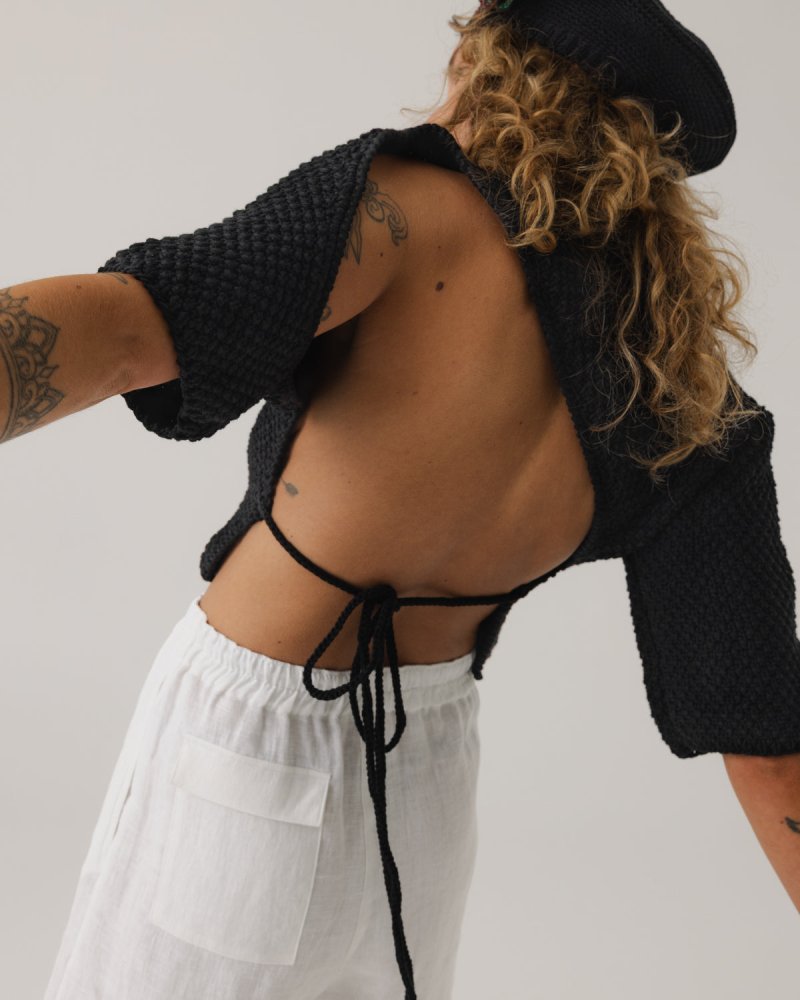 Lake Galvė: Handmade Black Top
