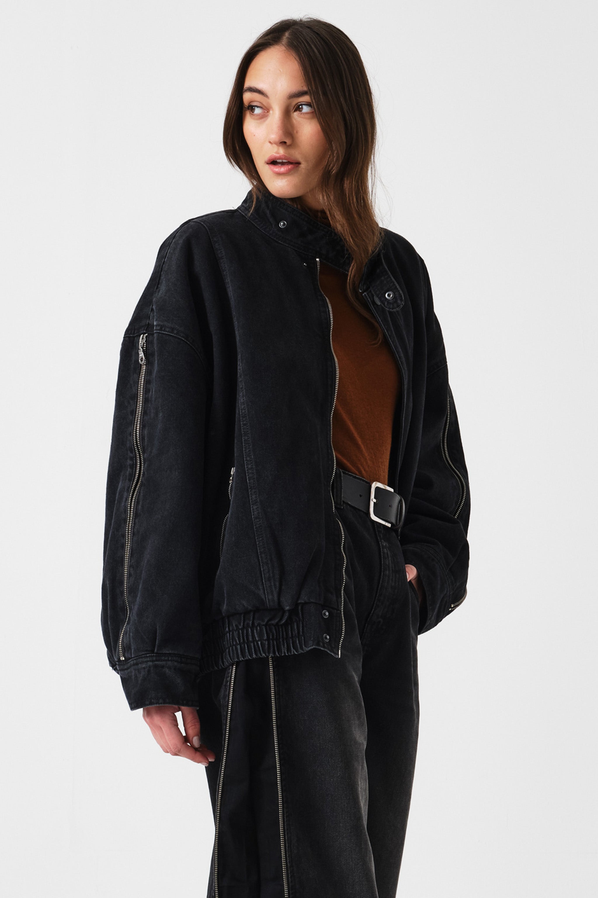 Juno Oversized Zip Jacket in Fairbanks