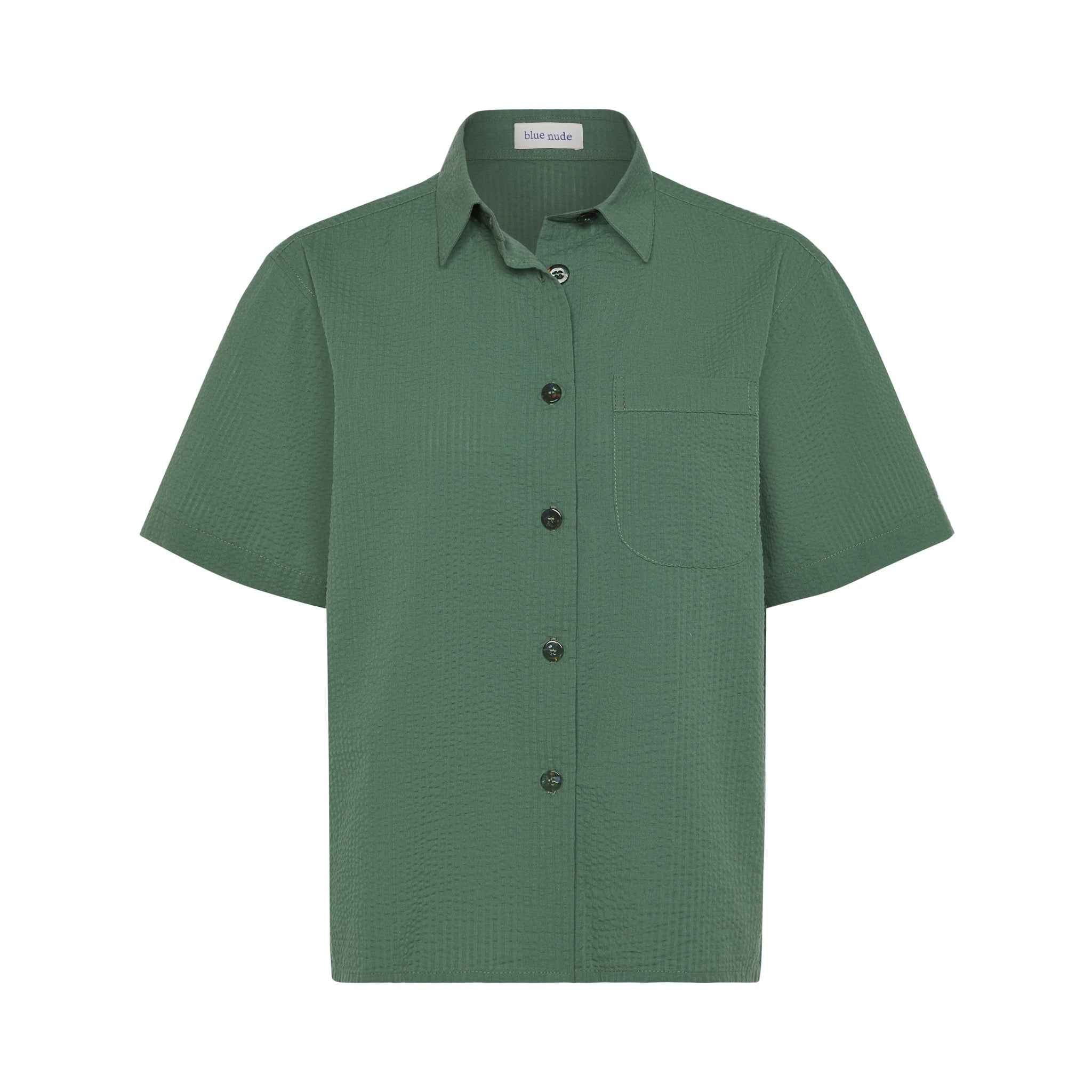 Plage Button-Up Shirt - Oyat Green