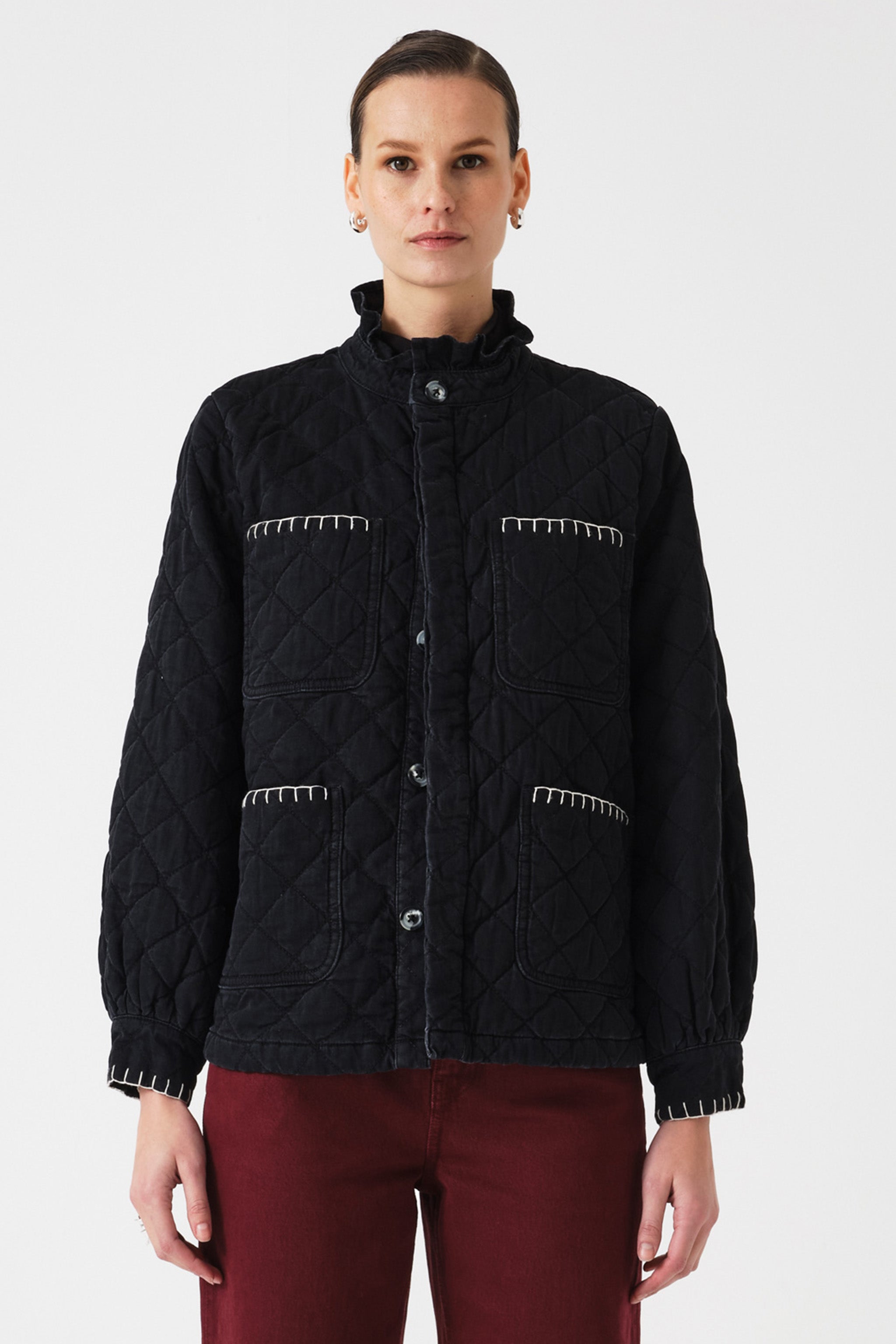 Pablo Quilted Denim Jacket in Fairbanks