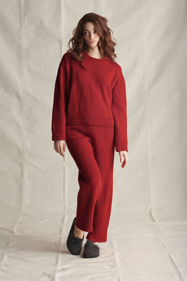 Brampton Crew Neck Jumper in Jam
