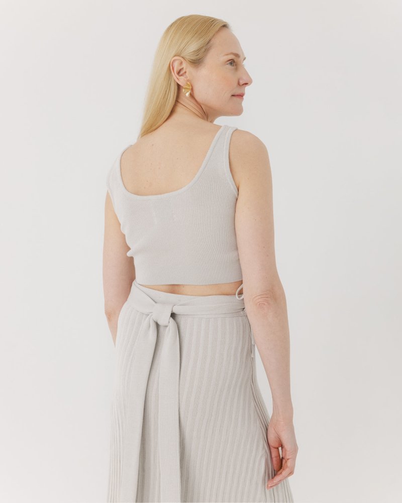 Šatrija: Silver Grey Cotton Wrap Skirt