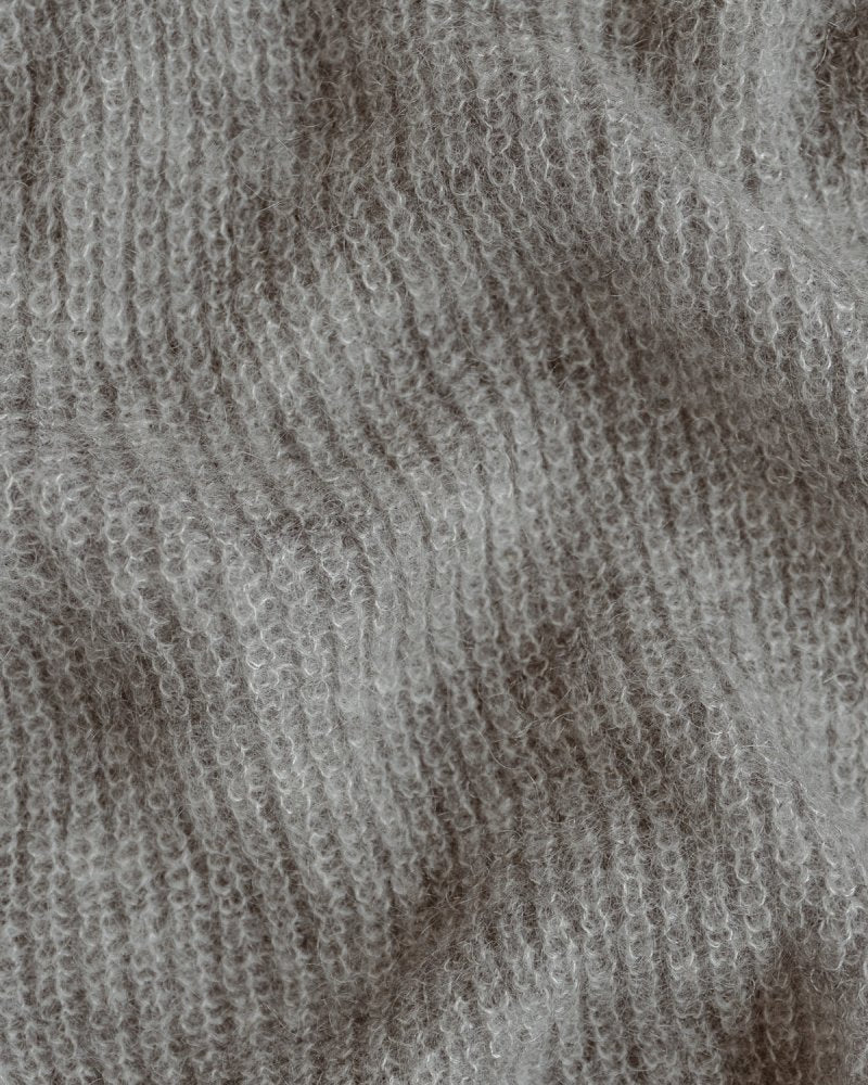 Skraistas: Fog Grey Silk & Mohair Cropped Cardigan