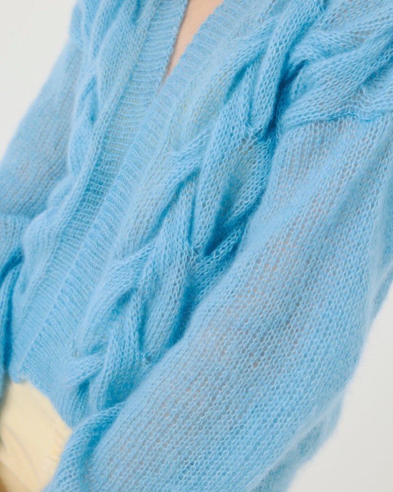 Twisted Erik: Seaglass Silk Mohair Cardigan