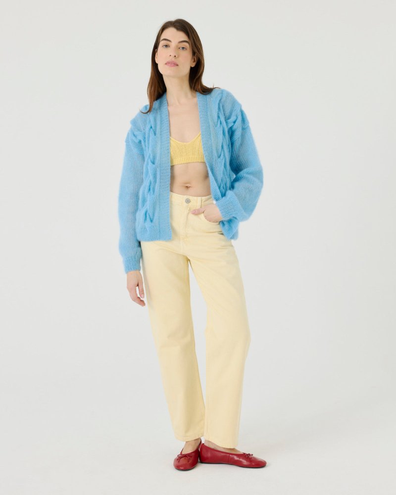 Twisted Erik: Seaglass Silk Mohair Cardigan