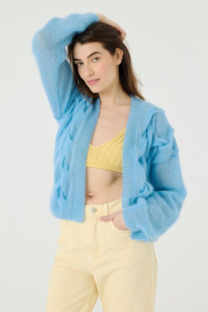 Twisted Erik: Seaglass Silk Mohair Cardigan