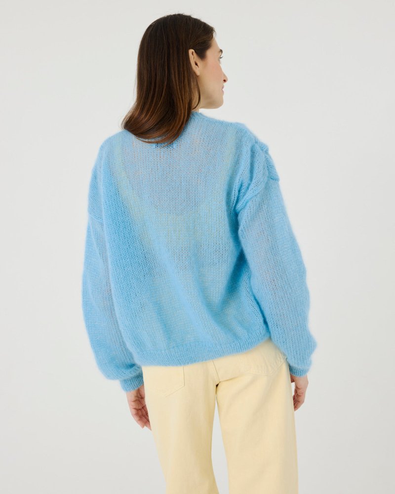 Twisted Erik: Seaglass Silk Mohair Cardigan