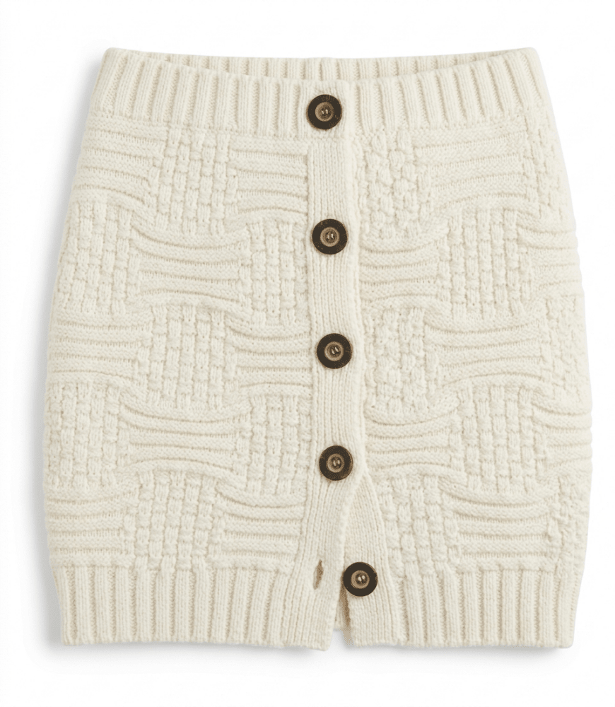 Ventė: Sea Salt Merino Mini Skirt