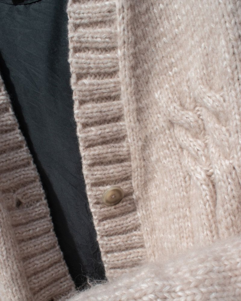 Vilnelė: Beige Merino Wool Cardigan