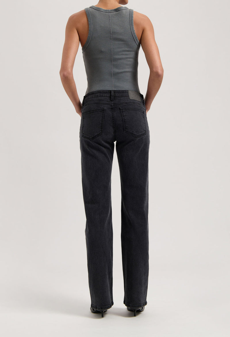 Carrie Mid Straight - Black Vintage