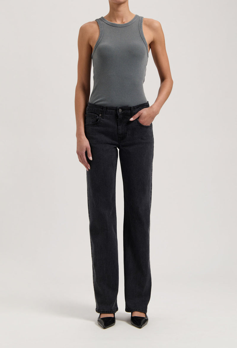 Carrie Mid Straight - Black Vintage