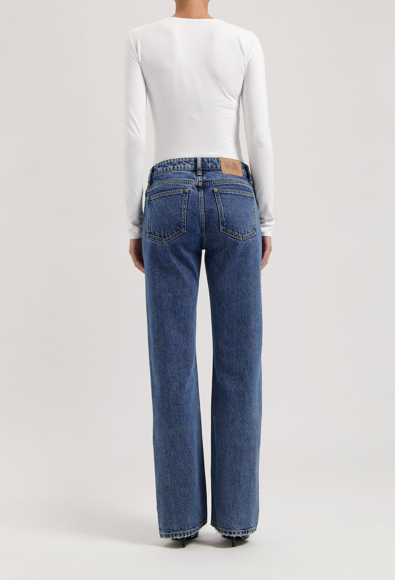Carrie Mid Straight - Stone Vintage