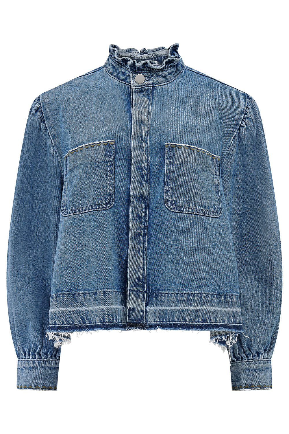 Ziggy Cropped Denim Jacket in Rodeo
