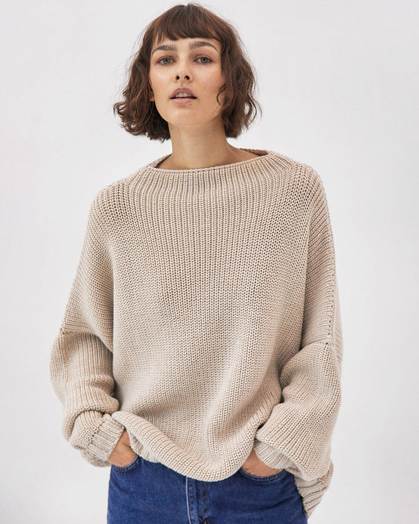 Laumės: Beige Merino Wool Sweater