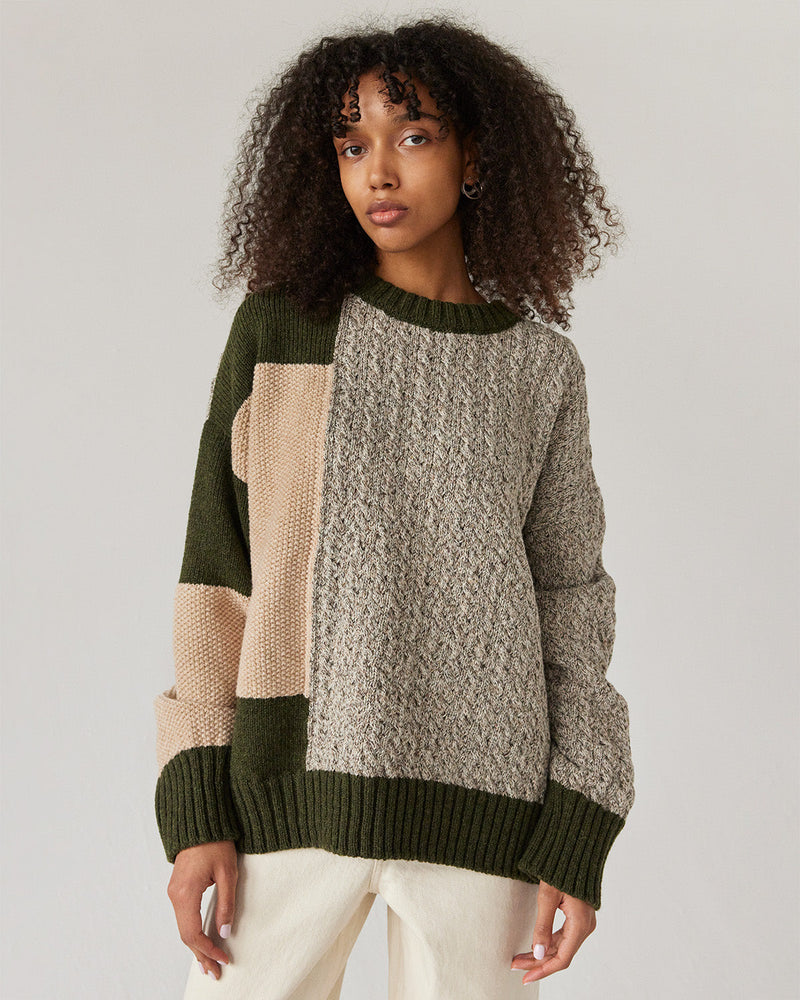 Patch: Pine Green Merino Wool Sweater