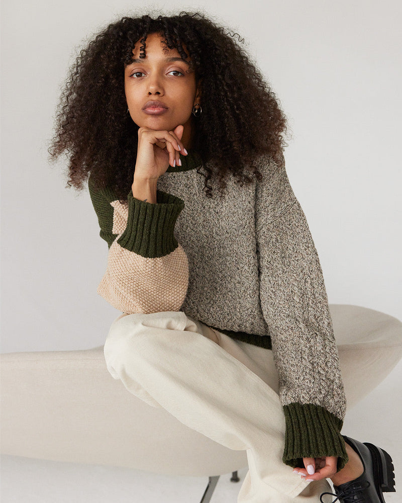 Patch: Pine Green Merino Wool Sweater