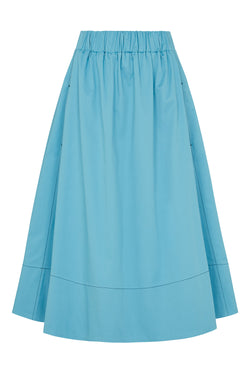 Niki Elasticated Waist Skirt Blue