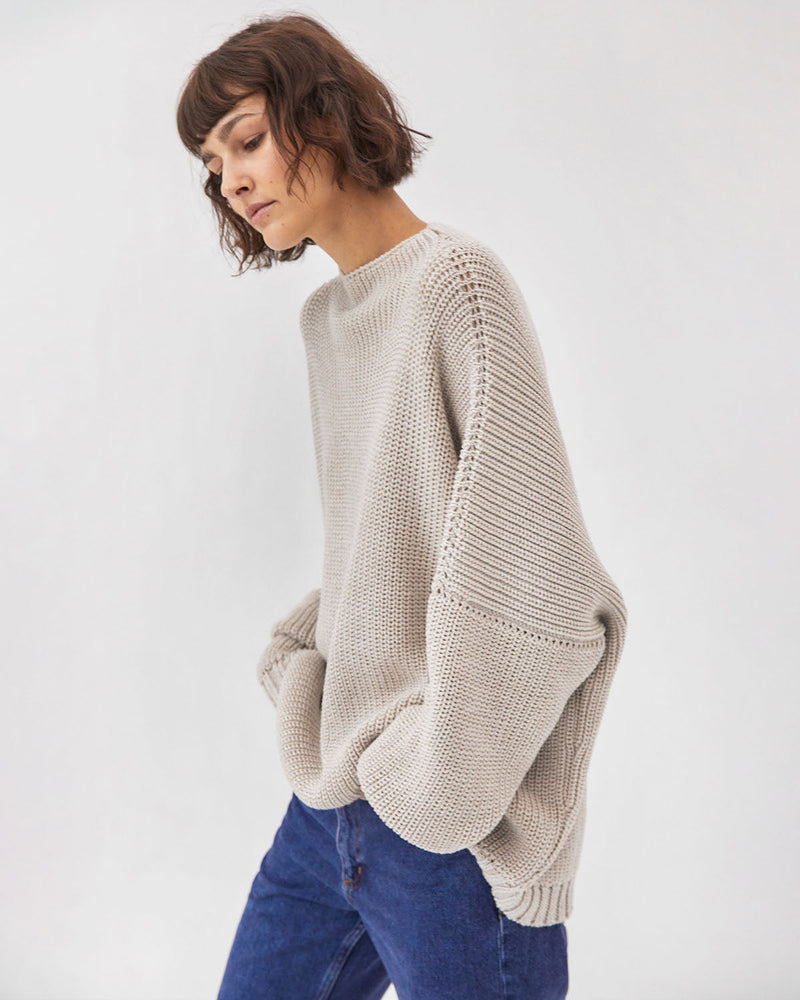 Laumės: Beige Merino Wool Sweater
