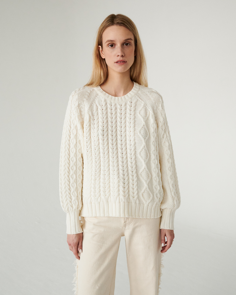 Harmonija: Sea Salt Merino Wool Sweater