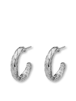 Archaic Small Hoop Earrings Silver