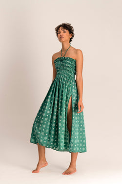 Billie Dress - Emerald Floral
