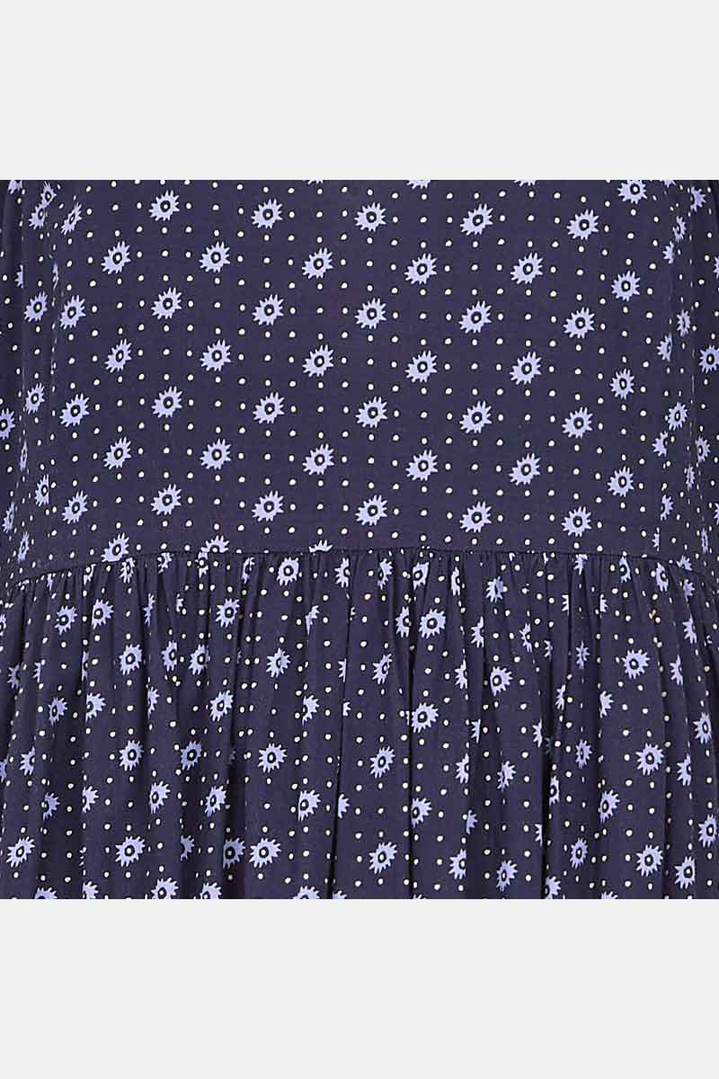 Birdie Navy Organic Cotton Twill Dress