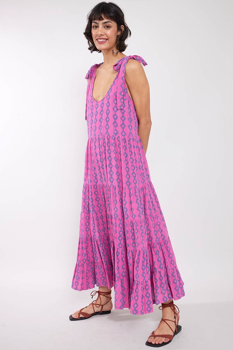Jodie Batik Organic Cotton Sleeveless Dress