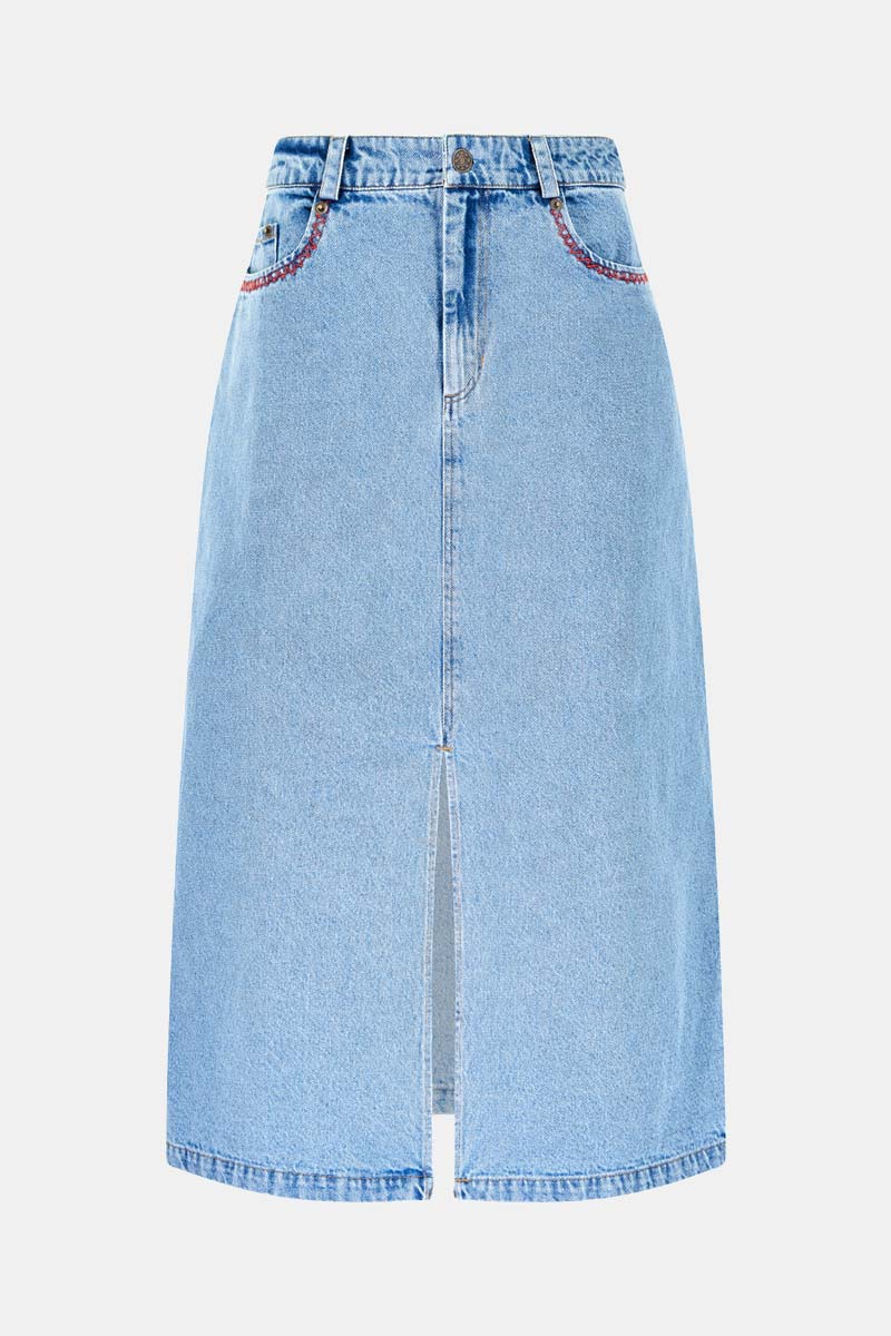 Flat shot of East Feyre Denim Skirt