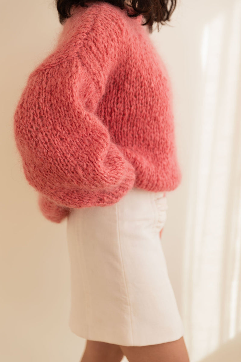 Handmade chunky mohair wool sweater, in a beautiful blush pink colour, with a relaxed fit and eye-catching texture. Crafted from sustainable premium materials, this sweater is the perfect mix of conscious style and comfort. 