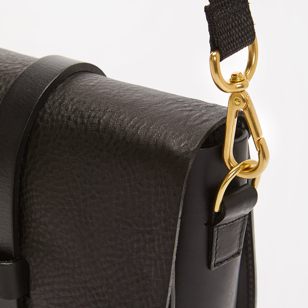 Dinky Upcycled Leather Handbag Black