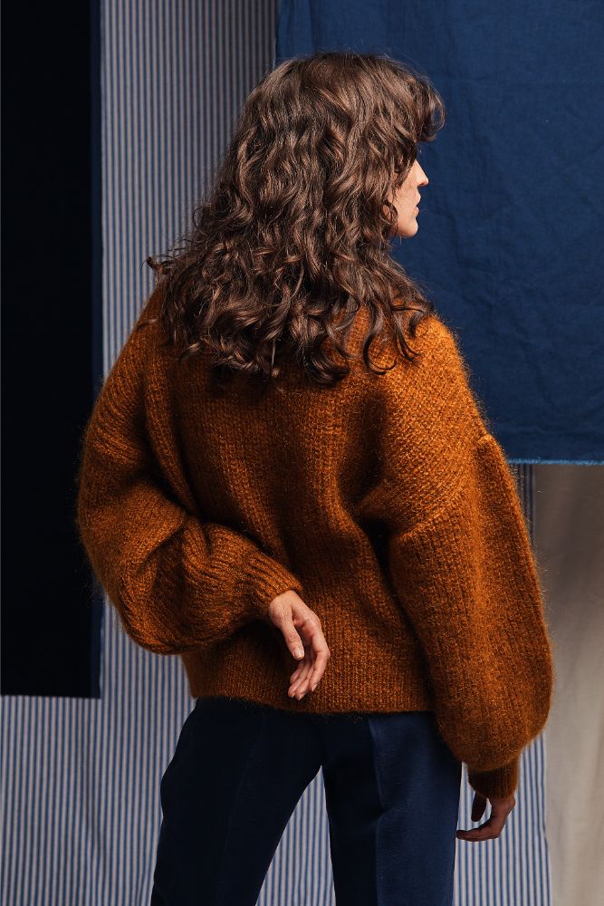 LUCIE Sweater - Cruelty Free Mohair Wool in Amber - Collaboration L'Envers and Marion Graux