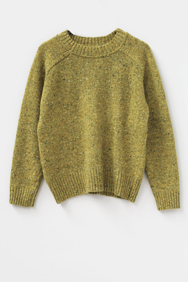 Donegal Merino Wool Sweater in Lime