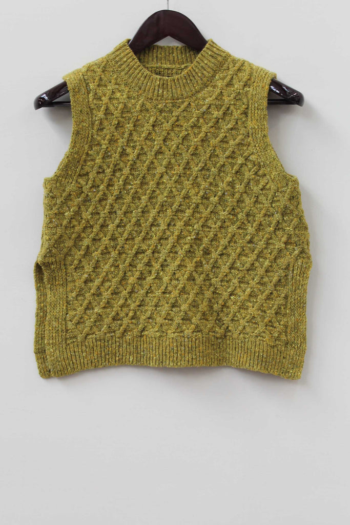 Donegal Merino Wool Sweater in Lime – OUBAS